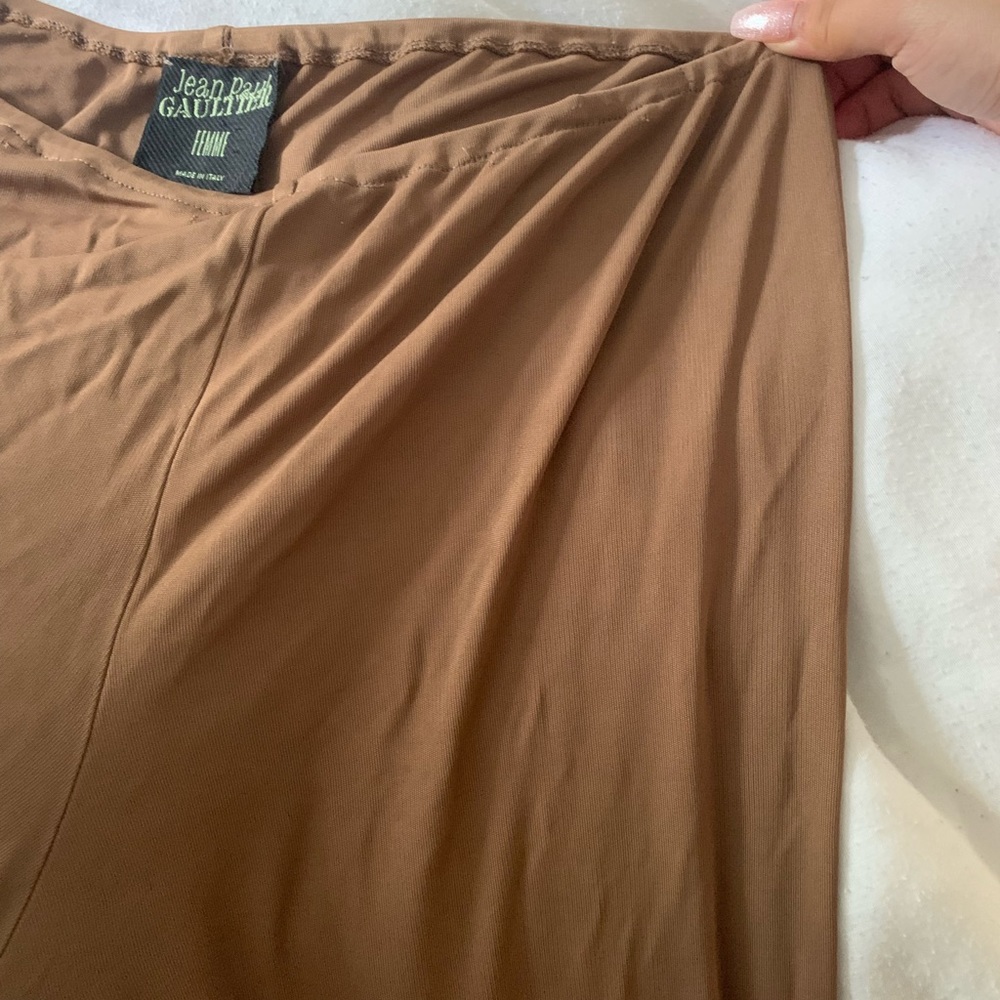 Jean-Paul Gaultier Sheer Brown Cropped Pants